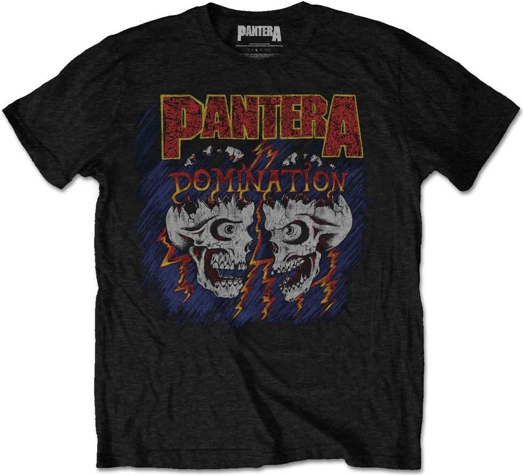 Pantera - "Domination" T-Shirt für Herren/Damen Uni RO3404 (S) (Schwarz)