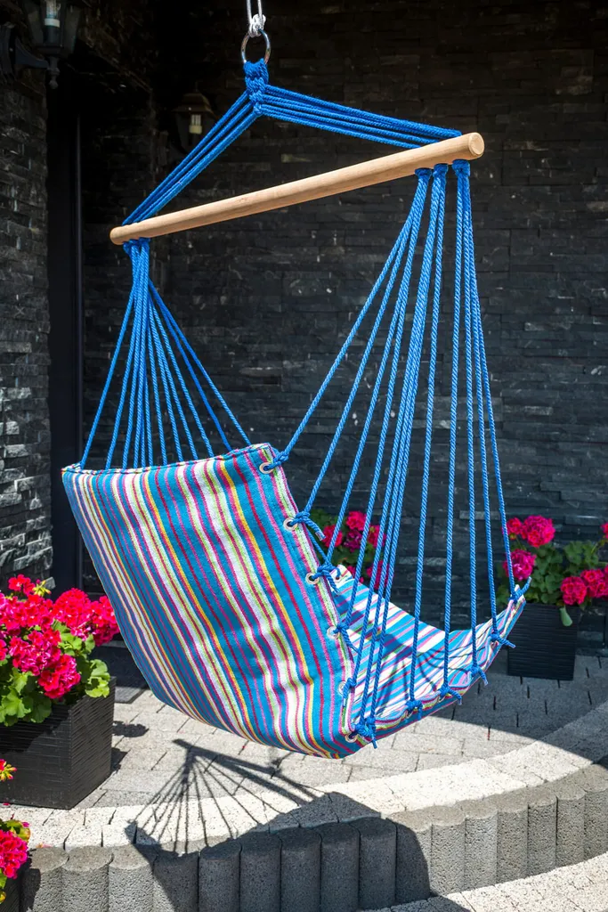 Sedia Pensile Zolta Verde 50x100 cm | Altalena da Giardino Portata 120kg - 3