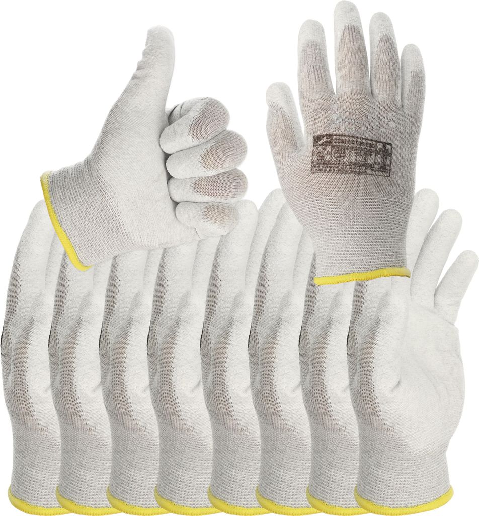 Minadax Antistatische ESD Handschuhe ALLROUNDER – 5 Paar Größe L/9 | Für GROBE Arbeiten in Elektronik, Werkstatt, KFZ, Labor & Industrie
