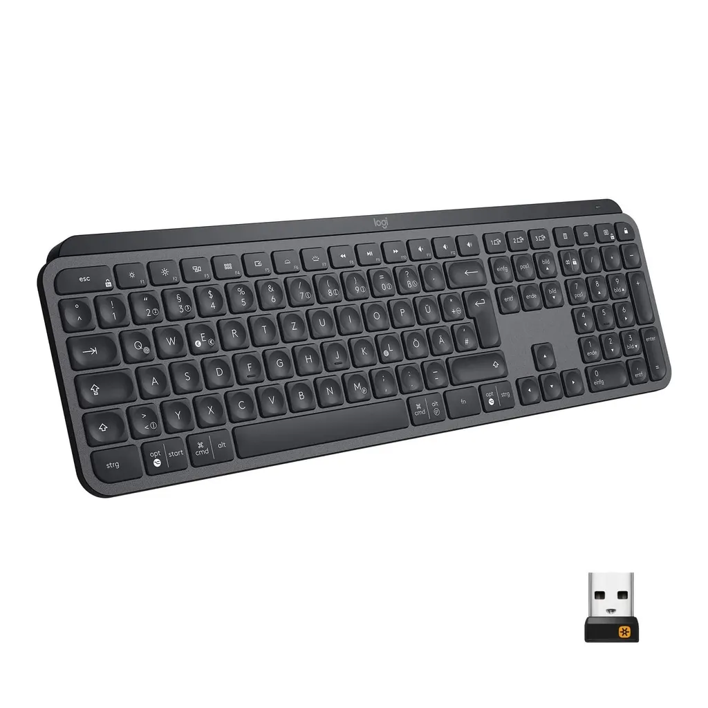 Clavier AZERTY sans fil Logitech MX Keys Rétroéclairé Bluetooth Gris