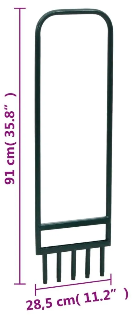 Outil d'aération pour pelouse en acier vert 5 pointes pour sol compact