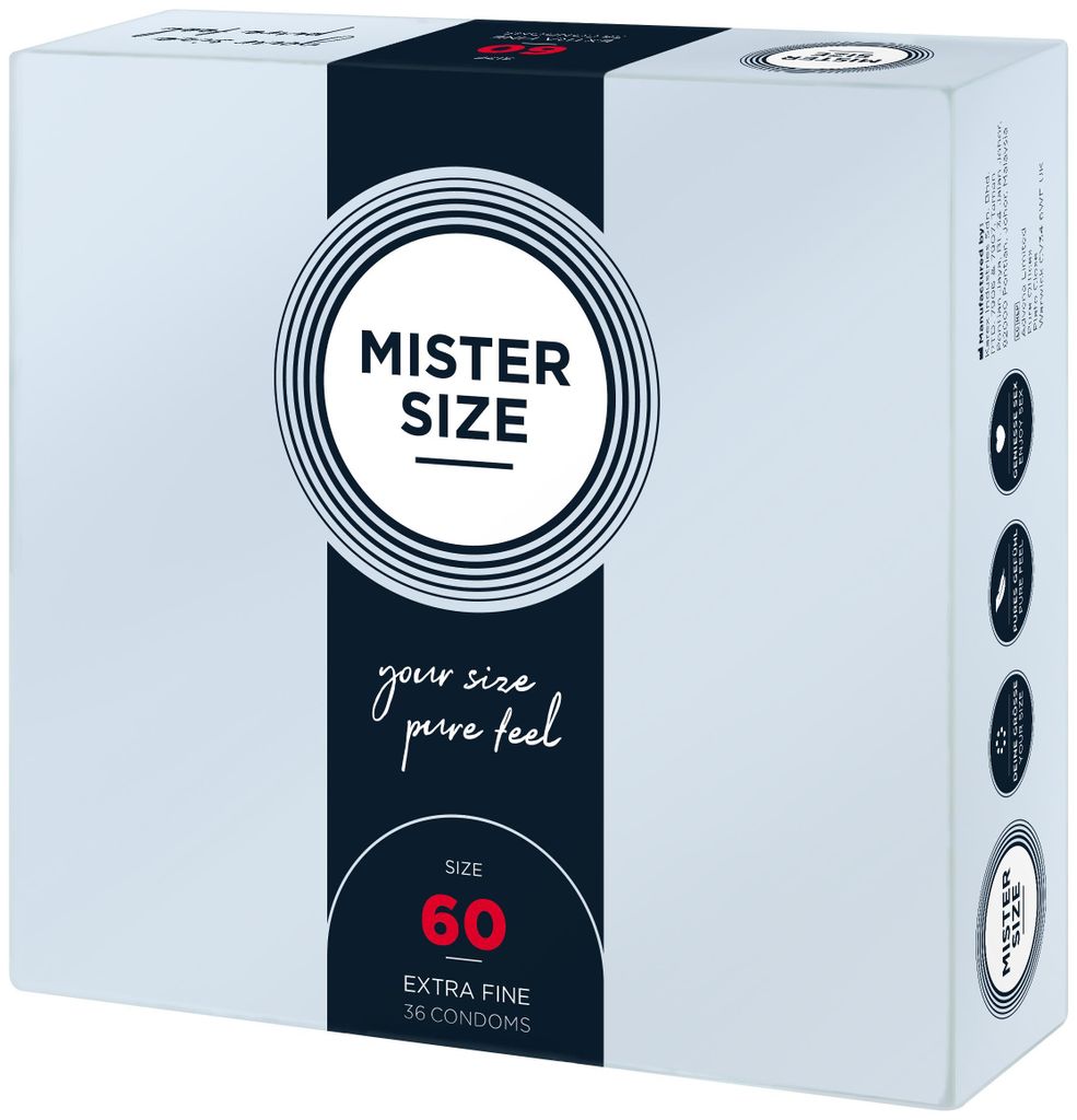 Mister Size, 60 mm kondomy, 36 kusů - Dlouhodobé! Obrázek produktu 