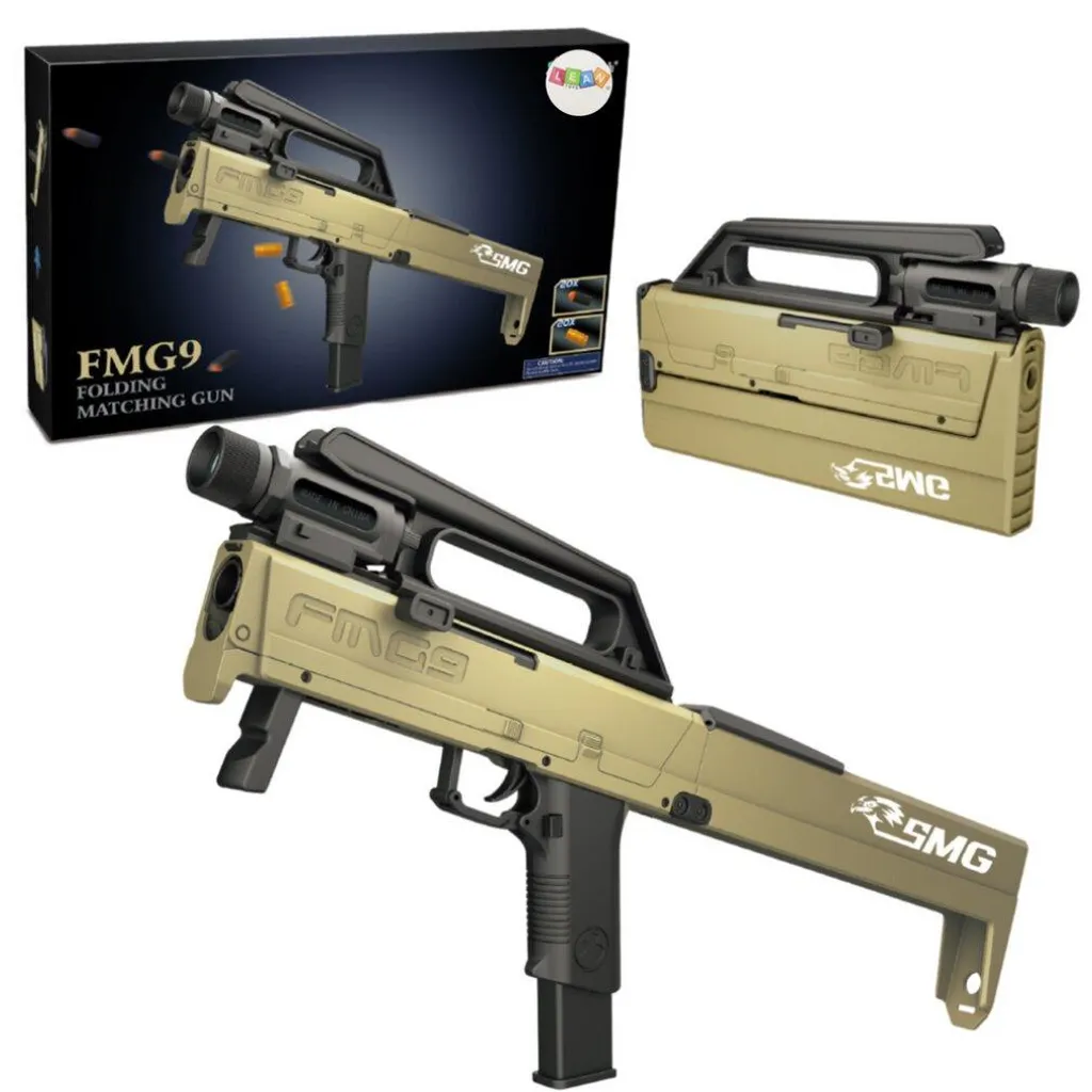 Jouet fusil pliable et fléchettes en mousse souple pour enfant dès 6 ans