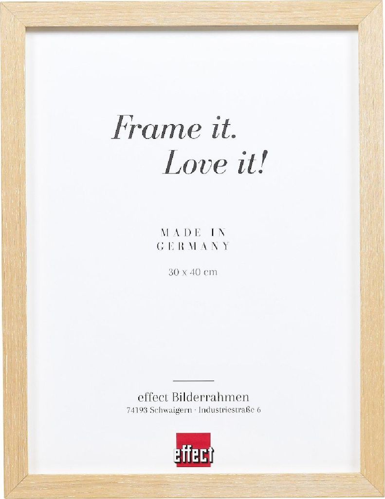 Effect Holzrahmen Profil 54 Kalkeiche 18x24 cm mit Klarglas