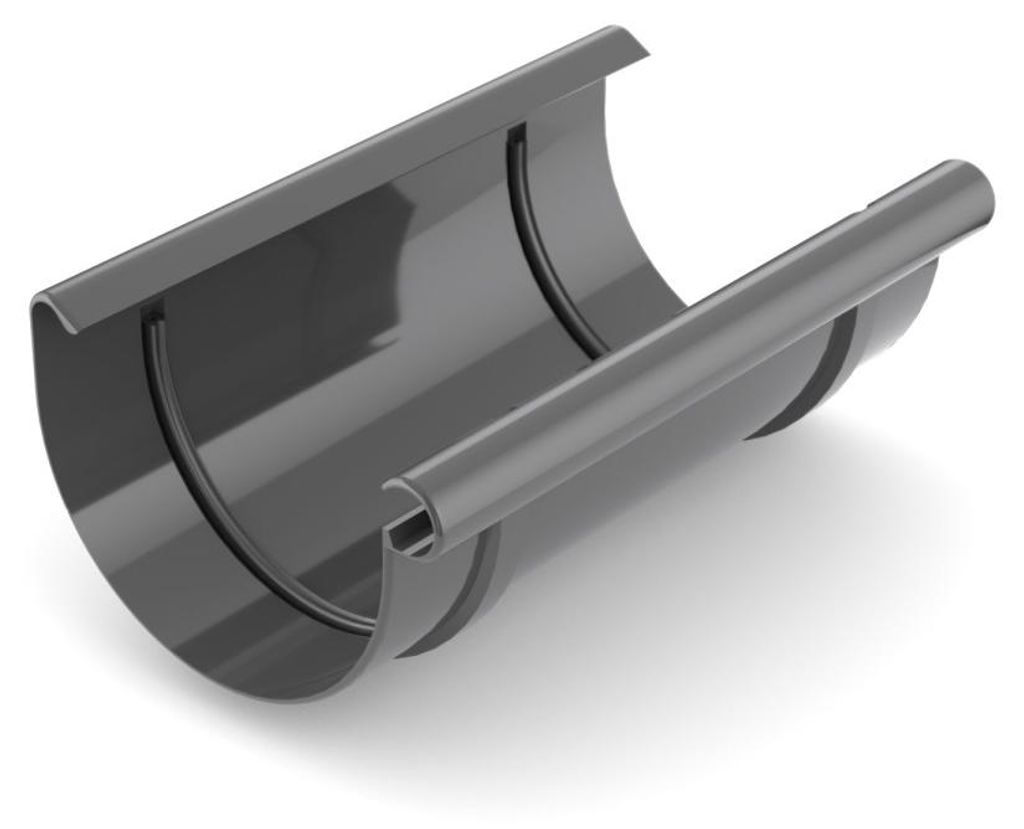 BRYZA mufa rynny plastikowa  Ø 125 mm, Antracyt RAL 7021 Zdjęcie produktu 