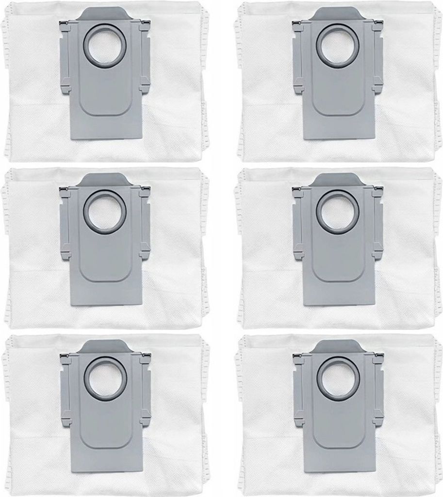 Mobilly Ersatztaschen für Roborock S8 Pro Ultra, S8+, S7 MaxV, Q Revo, Q8 Max+, Q7+, Q5+, 6 Stück