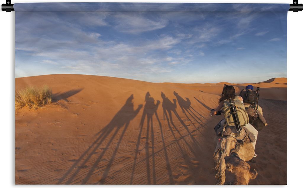 MuchoWow Wandteppich Wandbehang Gruppe mit Touristen und Kamelen in Ägypten 120x80 cm Tapisserie Dekoration Wandtuch - Wanddekorationen - Wandt...
