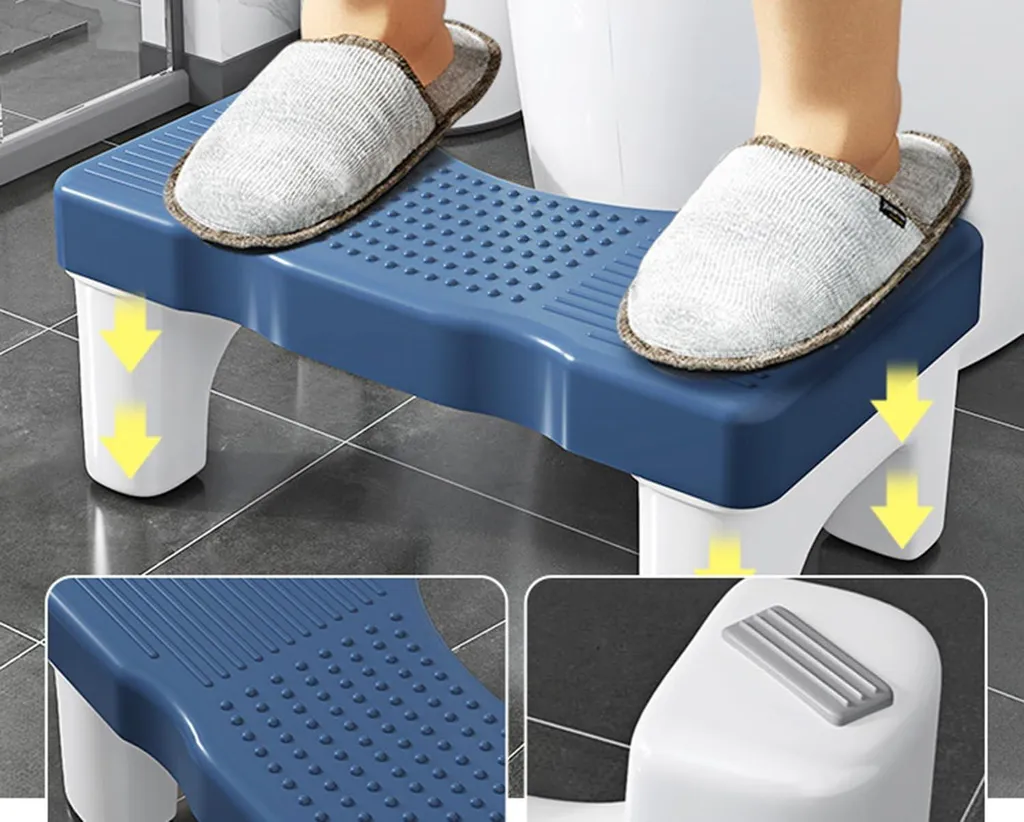 Tabouret physiologique pliable blanc Mujiluxe avec surface antiglisse - 2
