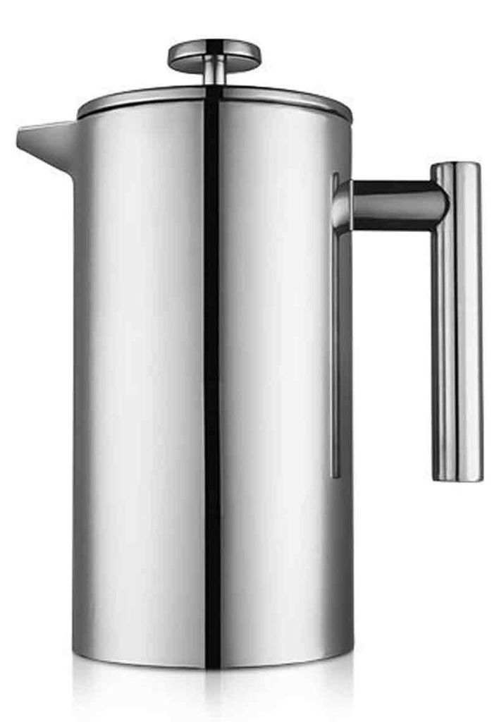 350 ml Edelstahl-Kaffeebereiter mit Stempel, Teefilter und French Press (Cafétière-Set)