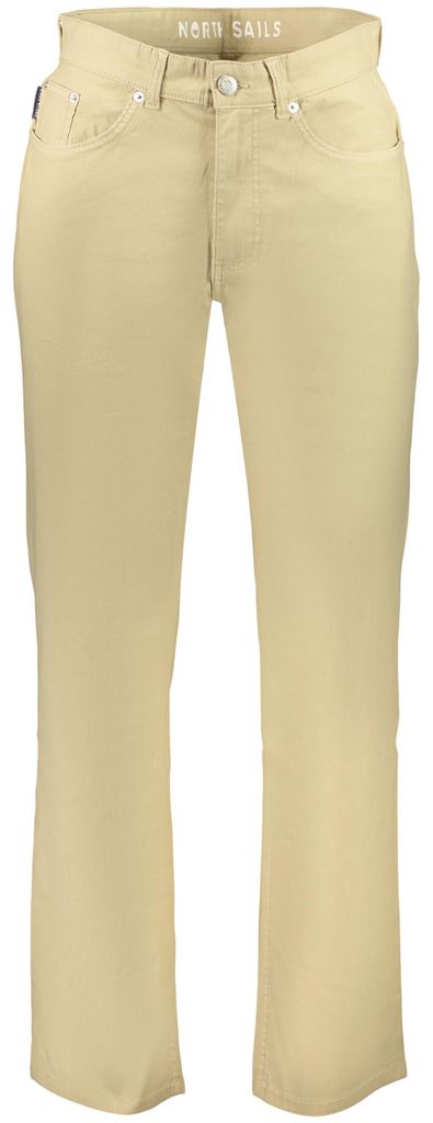 Herrenhose Beige mit Streifen: Reguläre Passform, 5 Taschen, Ecofreundlich