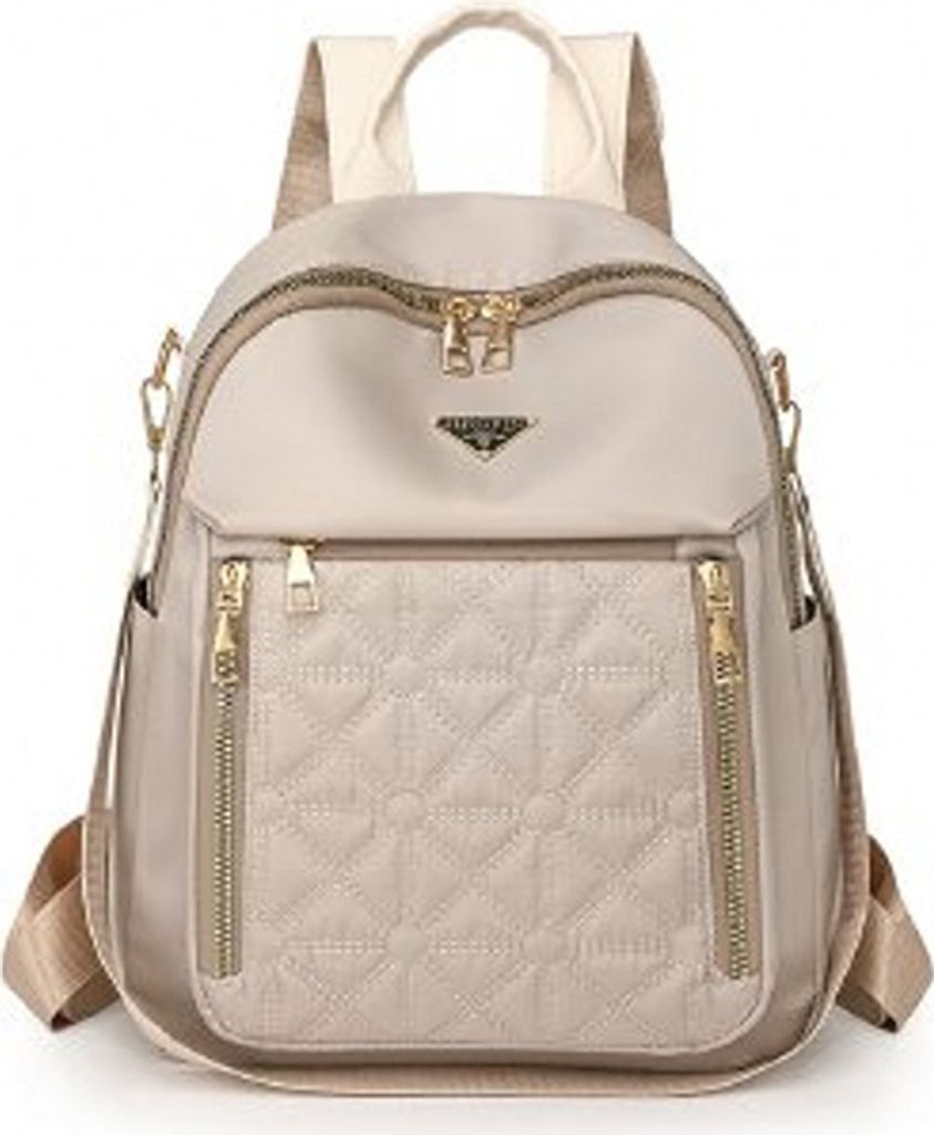 INF Off-White Nylon Rucksack für Damen