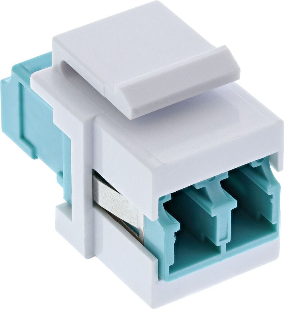 InLine® Optické vlákno s keystone zásuvnou spojkou, bílé, Obrázek produktu 