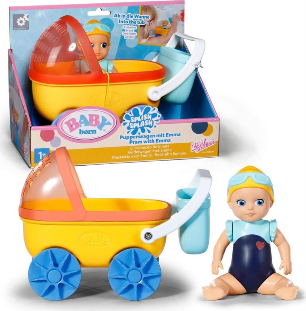 Zapf BABY natoSplish Splash carrozzina con Emma Immagine del prodotto 