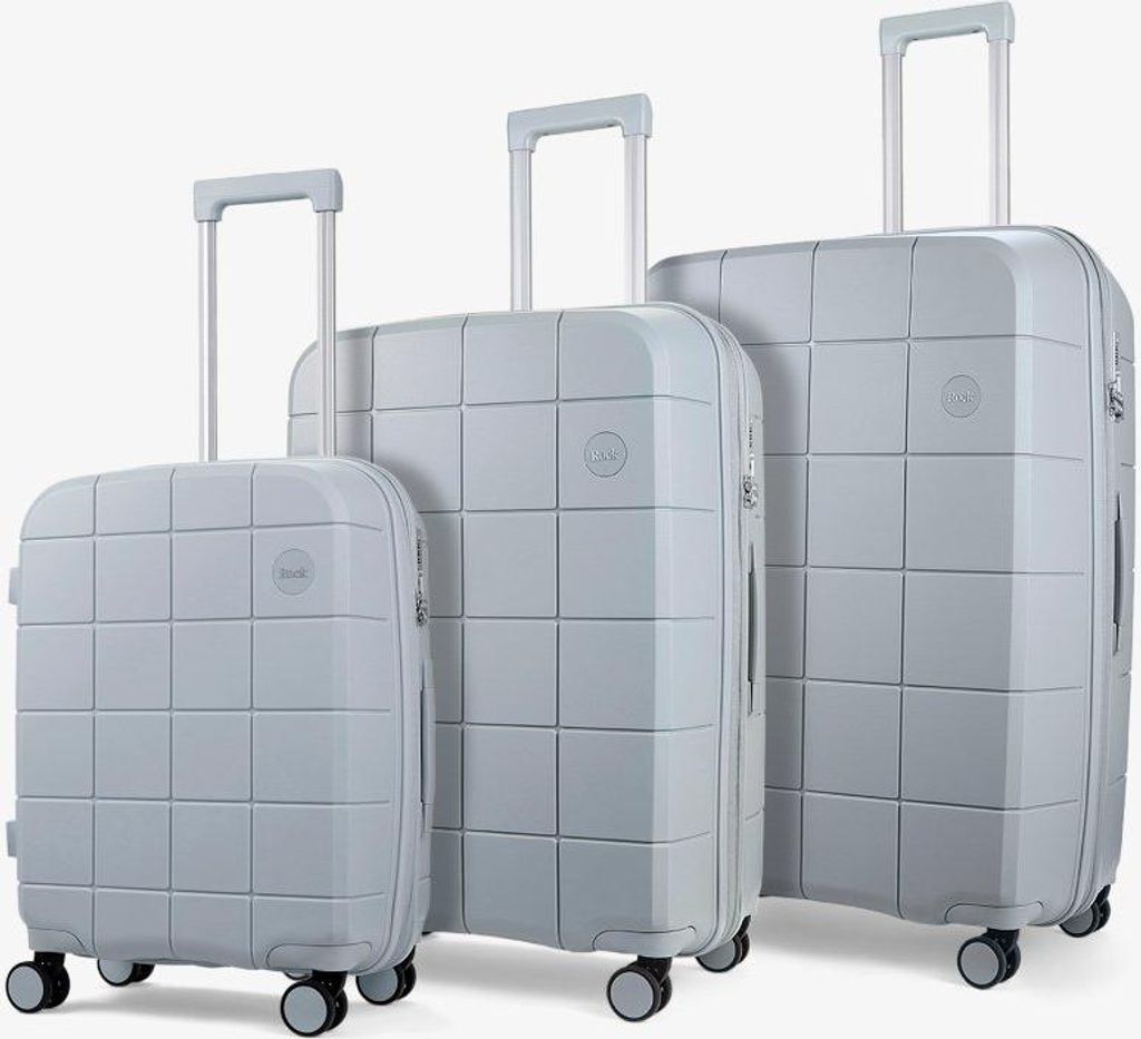 ROCK Pixel Reisekoffer-Set - grau