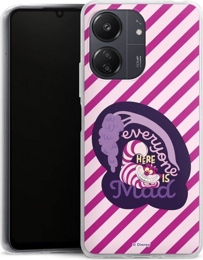 DeinDesign Handyhülle für Xiaomi POCO C65 Silikon Hülle Case Smartphone Schutzhülle Alice im Wunderland Disney Grinsekatze