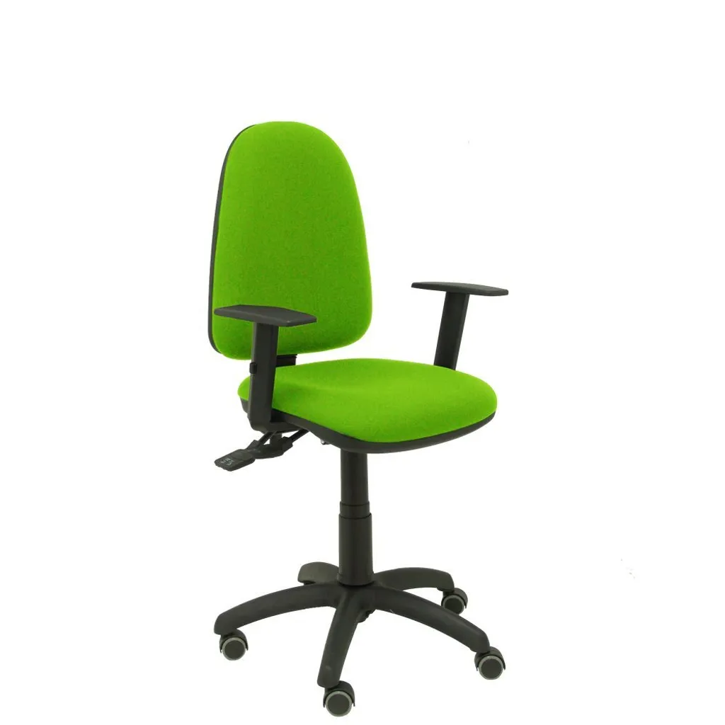 Chaise Ayna S Bali vert pistache avec accoudoirs réglables et roues parquet