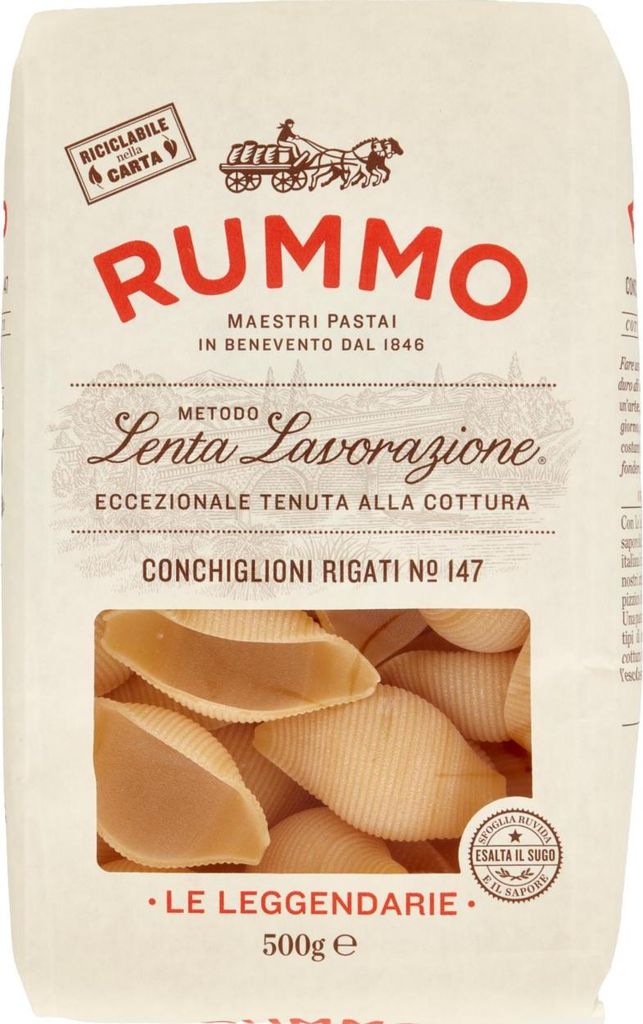 Rummo Conchiglioni Rigati n.147 duże muszle muszelki włoski Zdjęcie produktu 