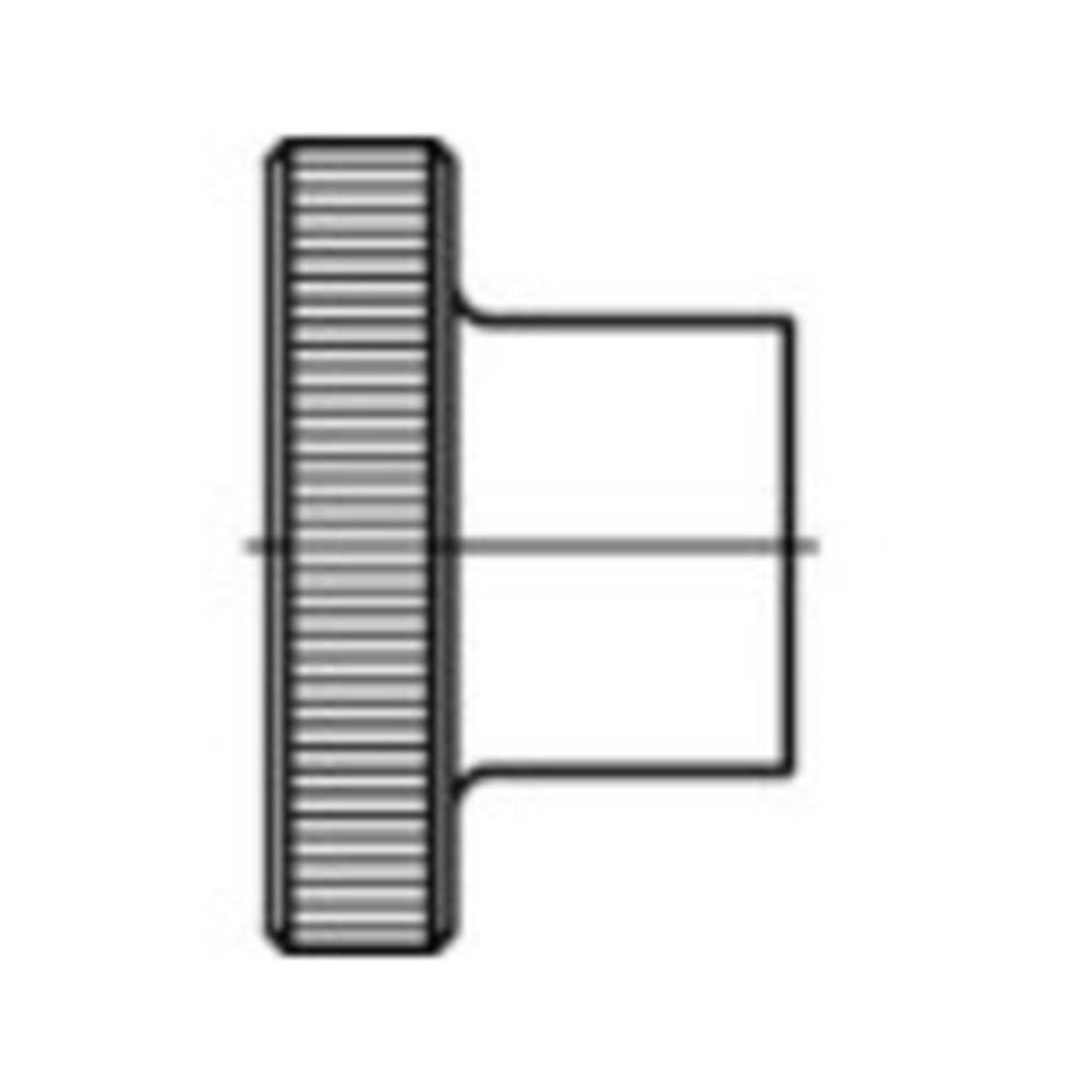 TOOLCRAFT 1060877 Rändelmuttern M4 DIN 466 Edelstahl 25 St.