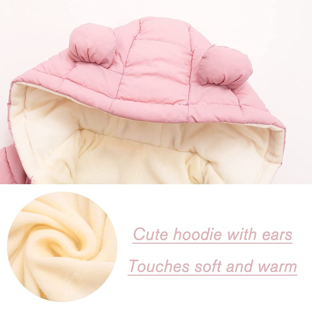 Baby Winter Overall mit Kapuze, Strampler Schneeanzug Produktbild 3