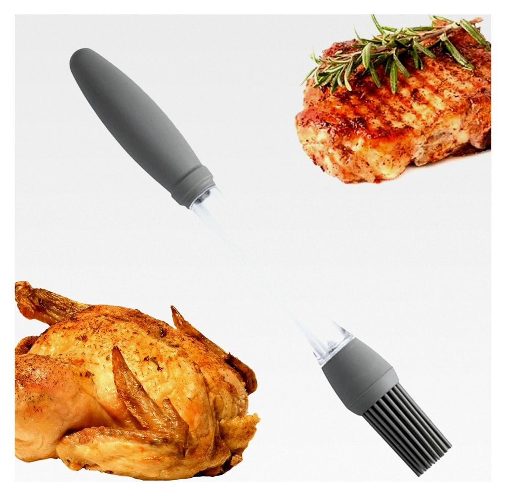 Pinsel zum Bestreichen von Lebensmitteln - Silikon-Ölbürste für Grill und Küche, spülmaschinengeeignet