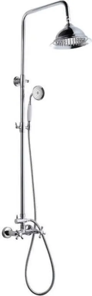 Système de douche complet Rousseau inox avec douchette et tête de pluie