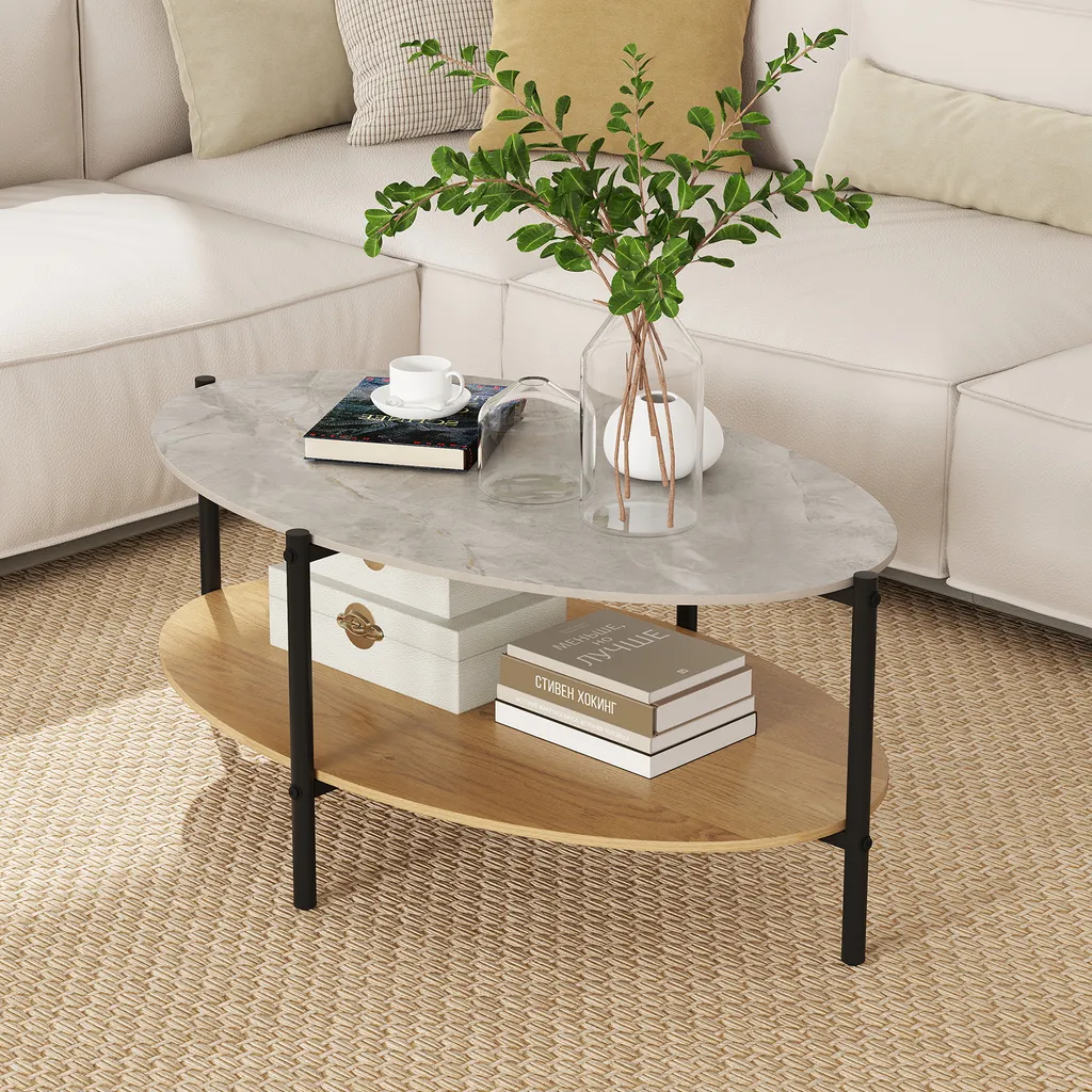 Table basse console pour entrée étroite et salon décoratif en marbre - 4