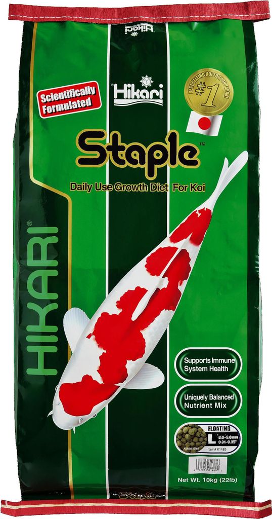 HIKARI Staple Koifutter | Fischfutter Wachstum Immun 10 kg Größe S (2.7-4.0 mm)