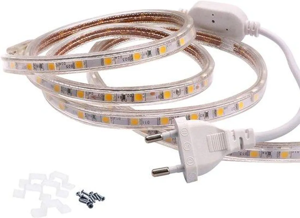Luminaire LED 2m Étanche et Dimmable avec 60 LED Blanc Chaud Doux 12V