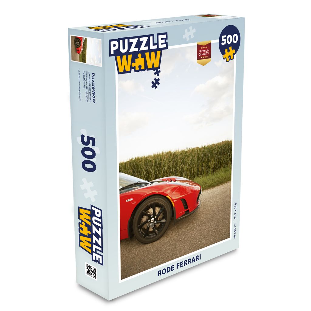 MuchoWow Puzzle 500 Teile Roter Tesla - Denken - Spiel - Toy