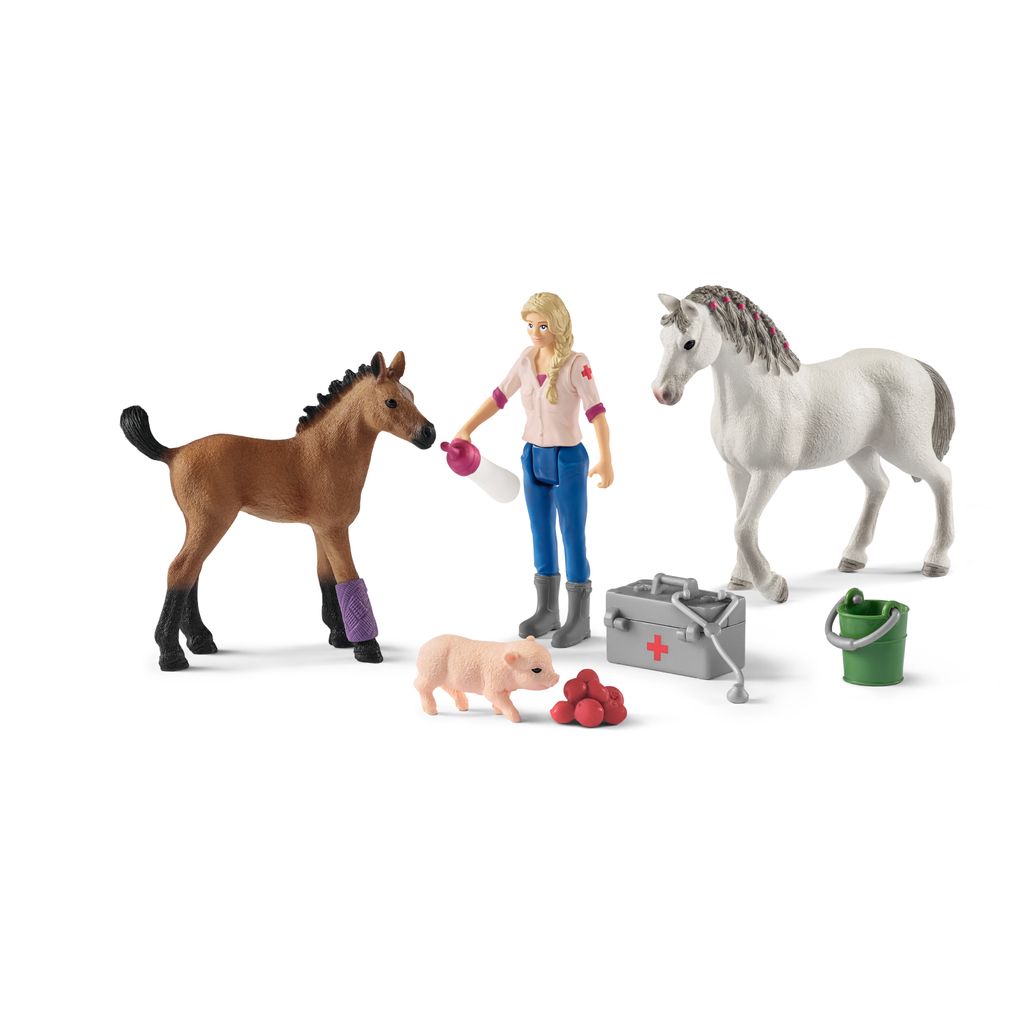 Schleich Farm World       42486 Arztbesuch bei Stute und Produktbild 