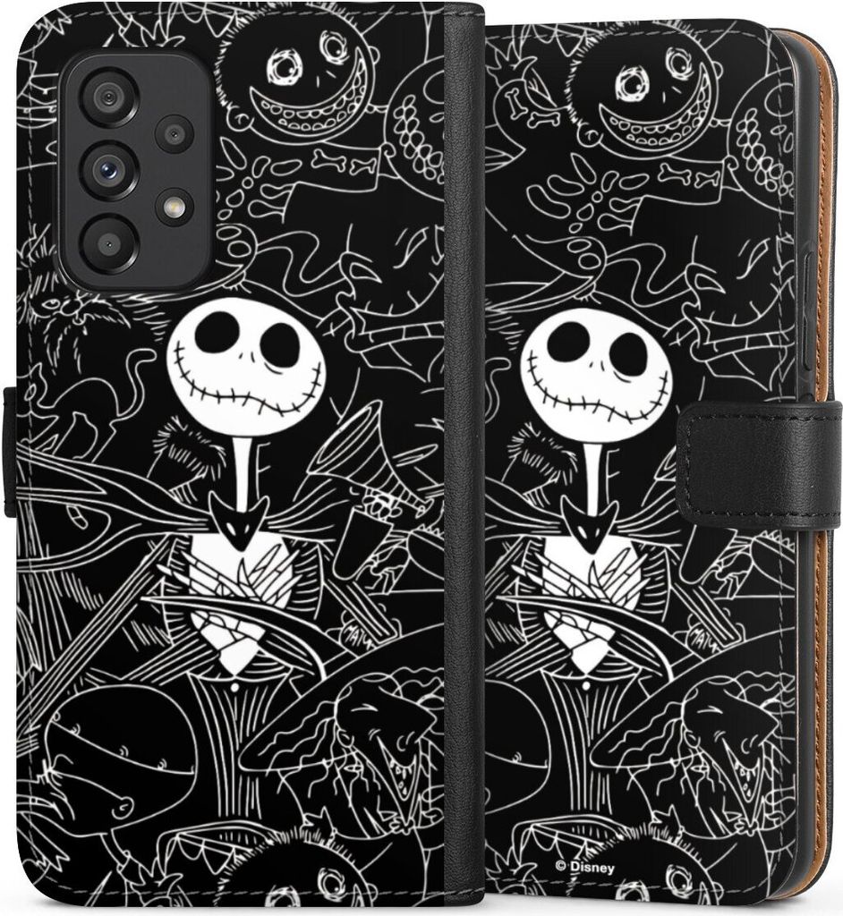 DeinDesign Klapphülle für Samsung Galaxy A53 5G Handytasche Lederhülle Tasche Disney Halloween Nightmare Before Christmas
