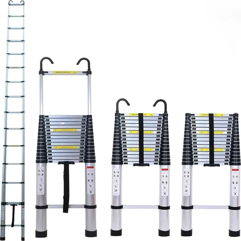 Échelle pliante multifonctionnelle 5m rétractable avec pieds stables