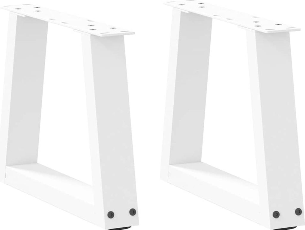 HOMMIE Couchtischbeine CLORIS - V-Form 2er set - modernes Design - Weiß 40x(30-31,3)cm Stahl NEU308858 - Tischbeine