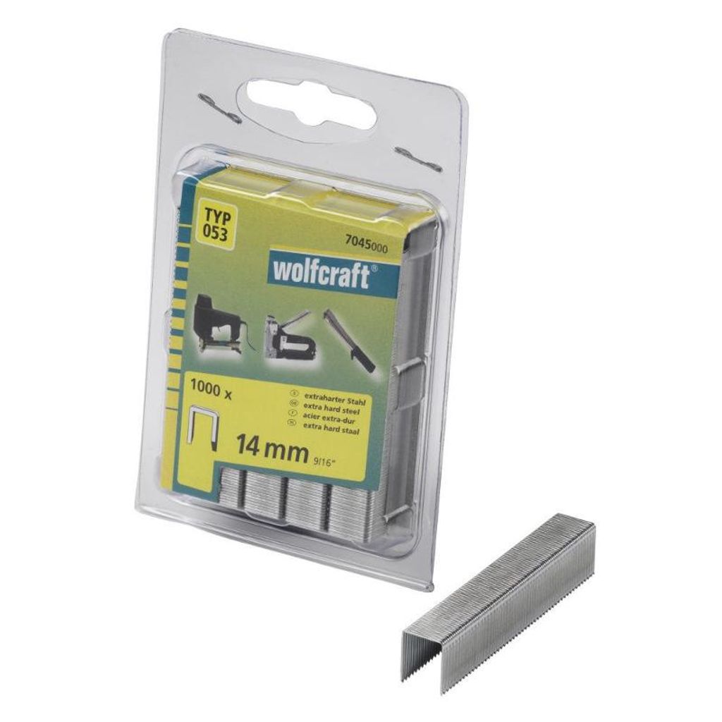 wolfcraft 1000 Klammern D-Spitze Typ53 14mm Produktbild 