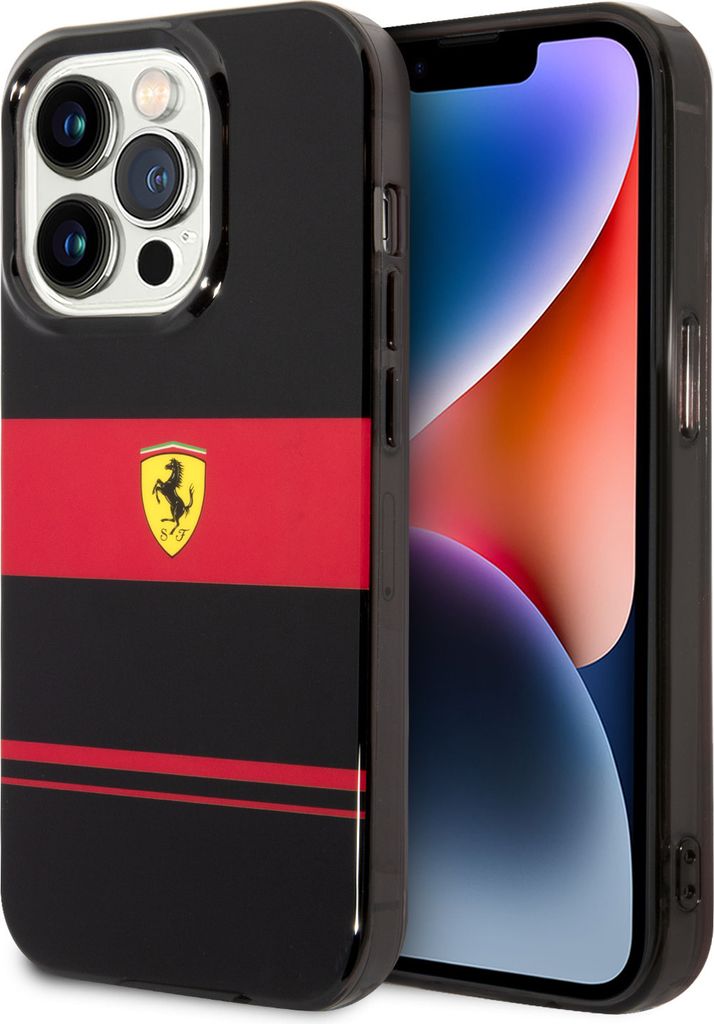 Ferrari FEHMP14LUCOK iPhone 14 Pro 6,1 schwarz/schwarzes Hardcase IMD Combi Magsafe Handyhülle