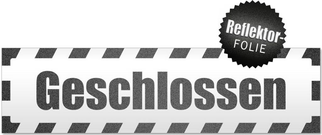 Geschlossen gestreift Magnetschild Schild magnetisch