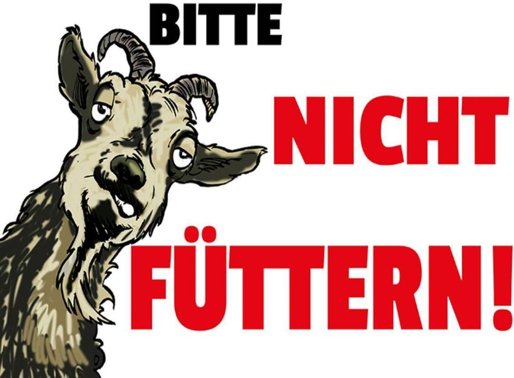 vianmo Holzschild 30x40 cm Tiere bitte nicht füttern Ziege