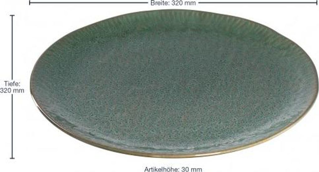 Assiette Dîner Leonardo Matera Céramique Vert 23 Cm – Style Maison De Campagne Moderne