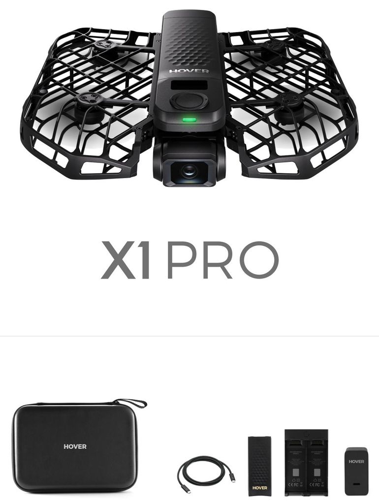 HOVERAir X1 Pro Basic Combo, 4 Rotoren, 12 MP, 3840 x 2160 Produktbild 