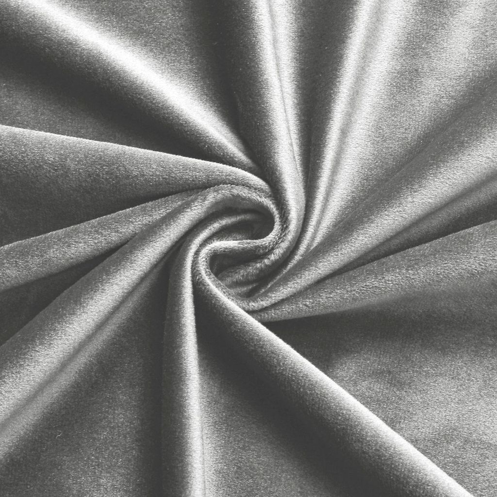 Samtvorhang 140 x 245 cm mit Öse wasserabweisend hellgrau - Produktbild 3