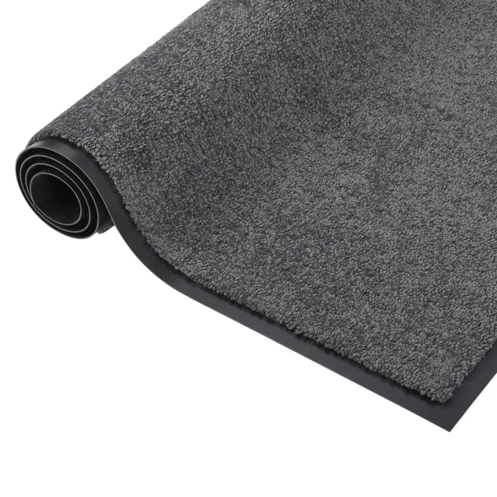 Tapis de Couloir 80x120 cm Anthracite - Paillasson pour Entrée Maison