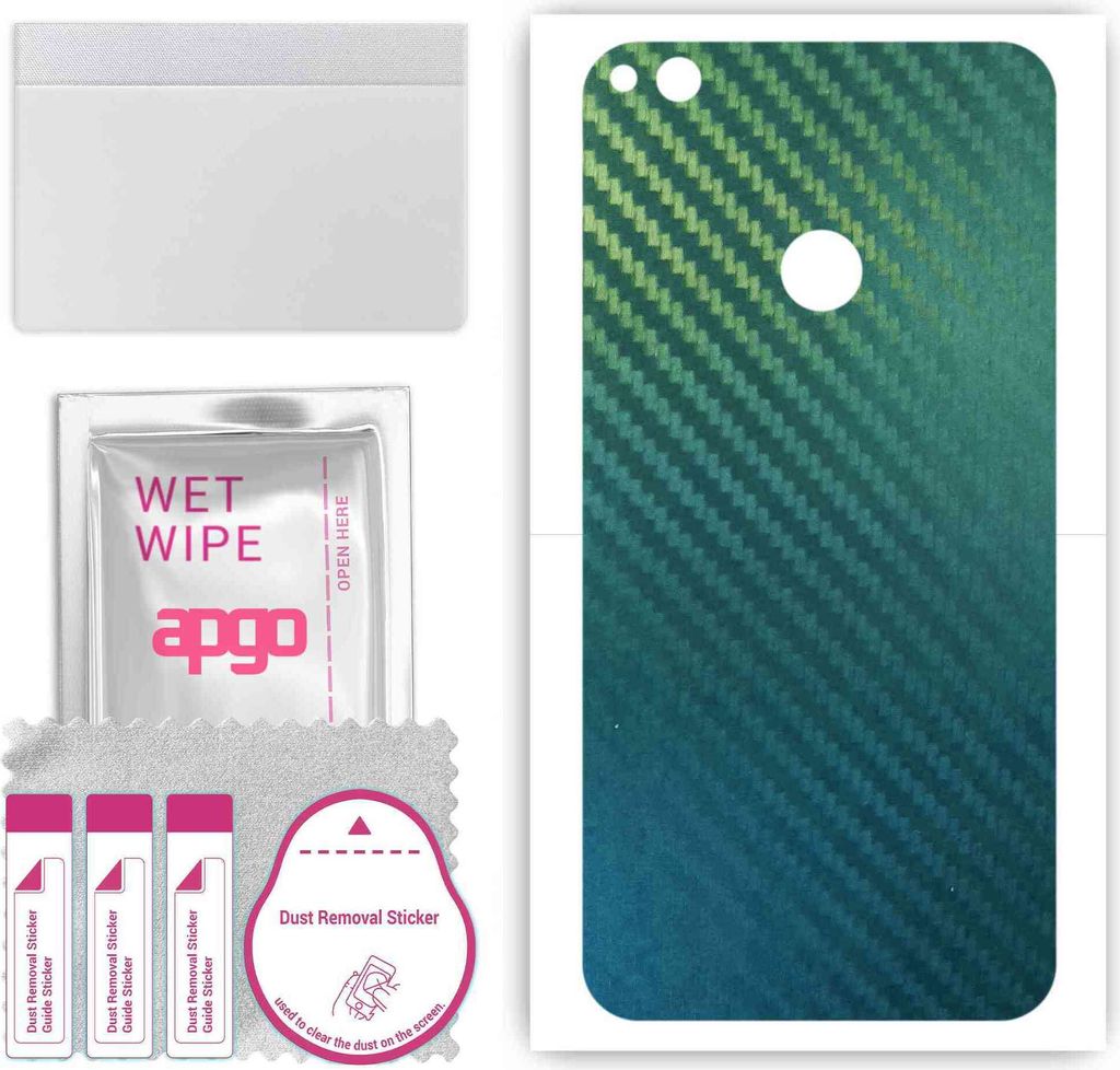apgo Rückseite Schutzfolie, Skin, kompatibel mit Huawei P9 Lite (2017), Hinten Displayschutzfolie aus Vinylfolie, kratzfest, einfache Montage - Ko...