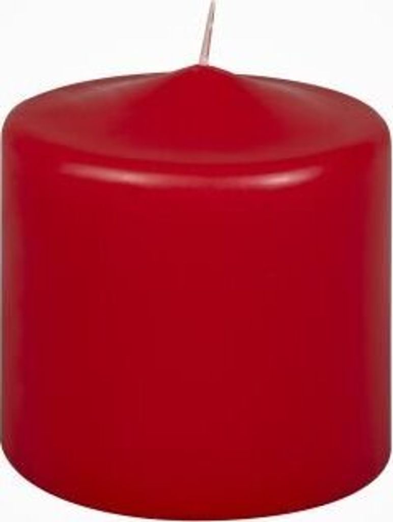 Premium Stumpenkerzen Rot 100 x 100 mm, 1 Stück