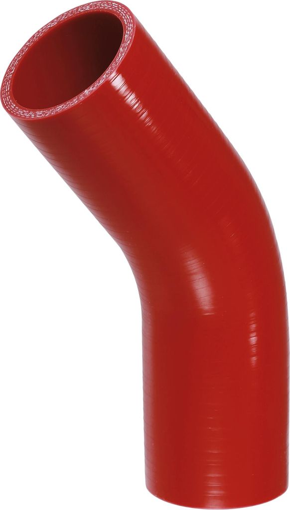 1 Stück 51mm 2,01" ID 102mm 4,02" Länge 45 Grad Roter Autosilikonschlauch Kühlmittelschlauch Universal