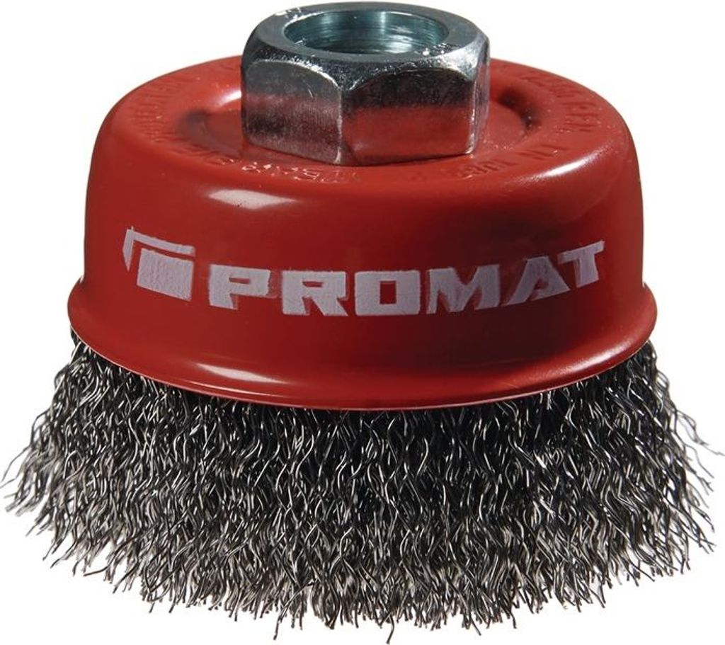 Topfbürste D.60mm M14 Draht-D.0,3mm Stahl PROMAT Produktbild 