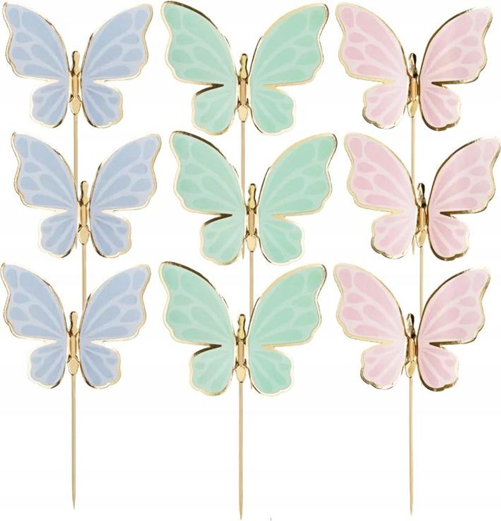 Cake topper a farfalla, 9 x 6,5 cm Immagine del prodotto 