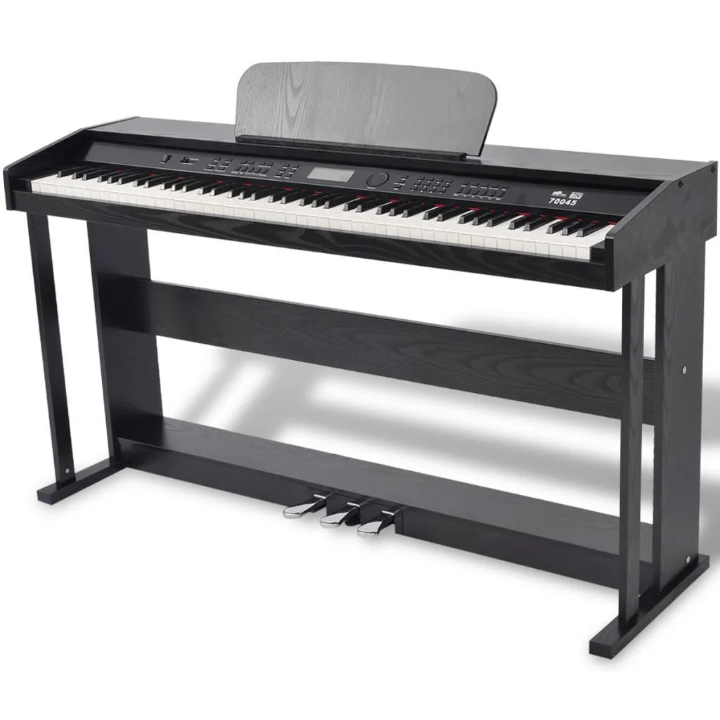 Piano Numérique 88 Touches Noir vidaXL pour Jouer sans Encombrement - 8