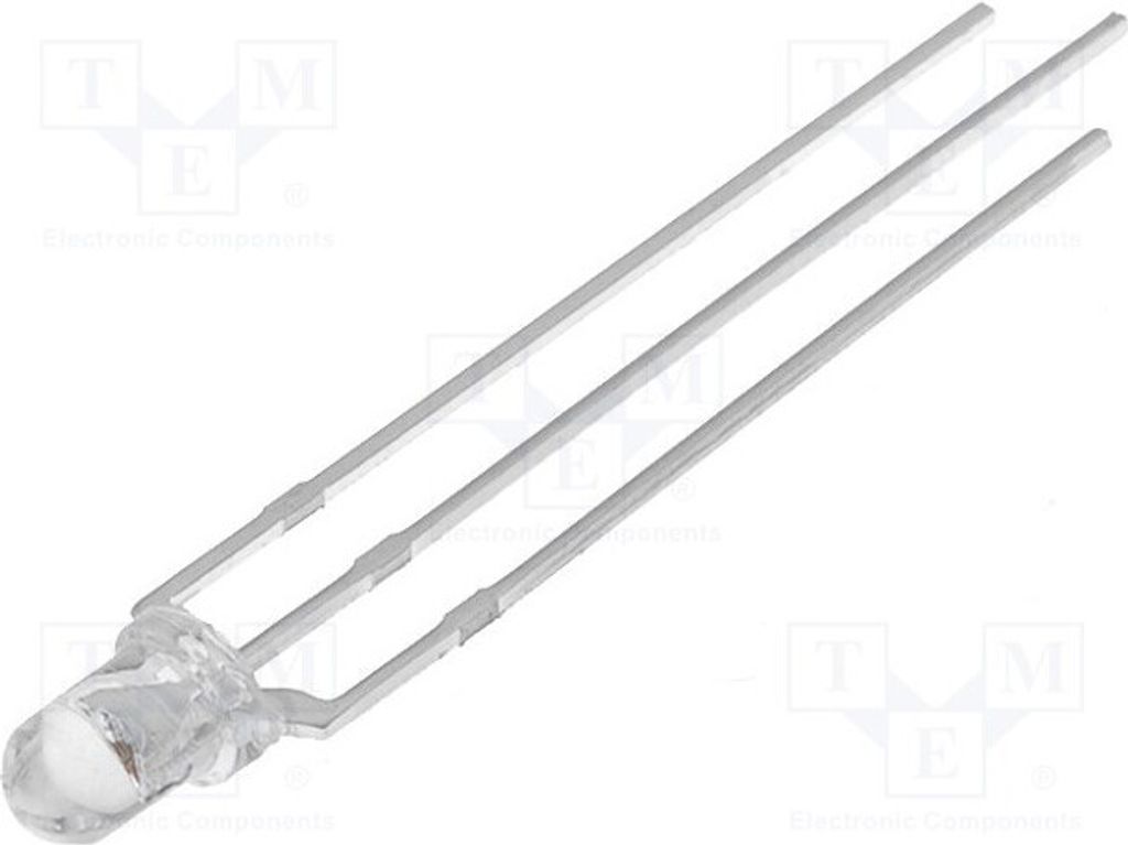 1x LED 30° 3000mcd 3mm 6500mcd blau / gelb zweifarbig Kathode OSYBMC3131A LED Dio