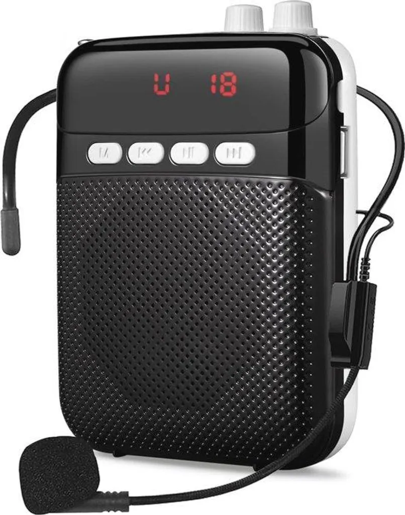 Amplificateur vocal rechargeable autonomie 12h avec micro ajustable
