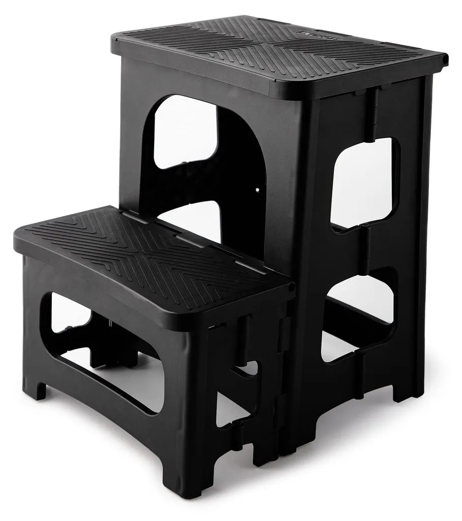 Marchepied pliable 2 marches en plastique robuste charge max 136kg